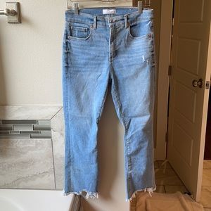 Loft high waist flare crop jeans size 29